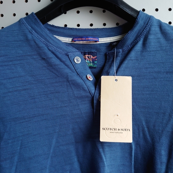 Scotch & Soda Long Sleeve Jersey Grandad Henley T-Shirt RETAIL $79 - Picture 8 of 16